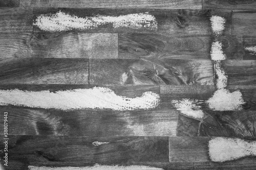 wood wall old black with white paint retro