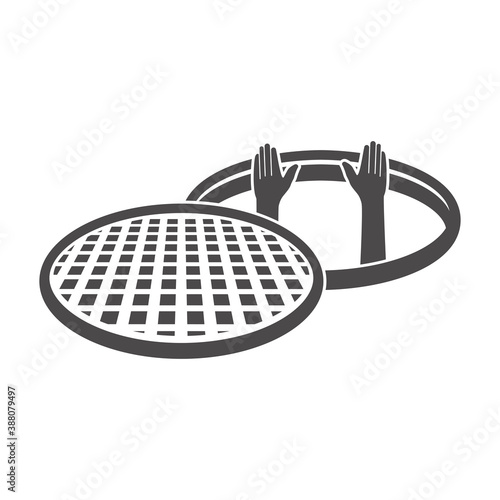 The fallen man in the sewer icon.