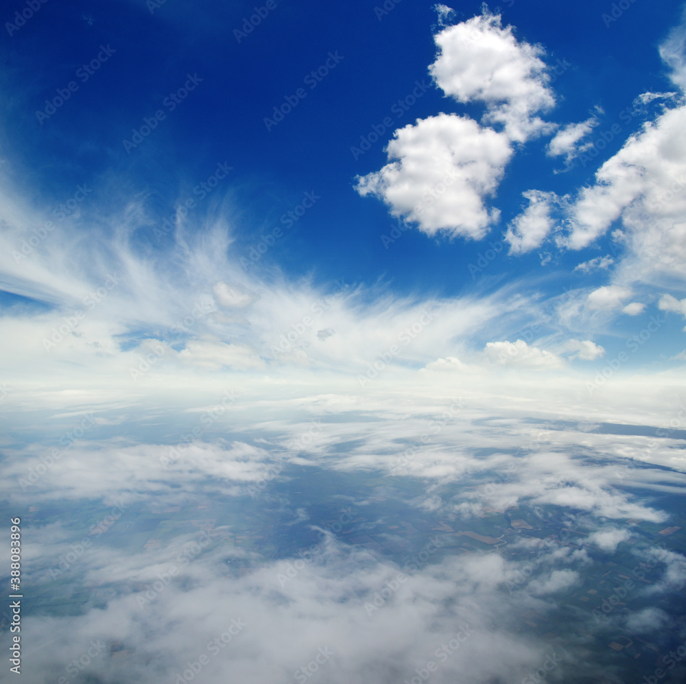 Fototapeta premium Clouds a view from airplane window