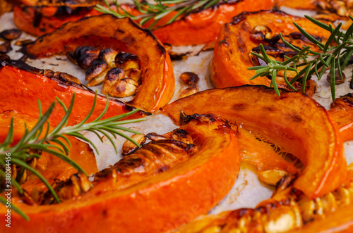 Wallpaper Mural Baked pumpkin slices with seeds Torontodigital.ca