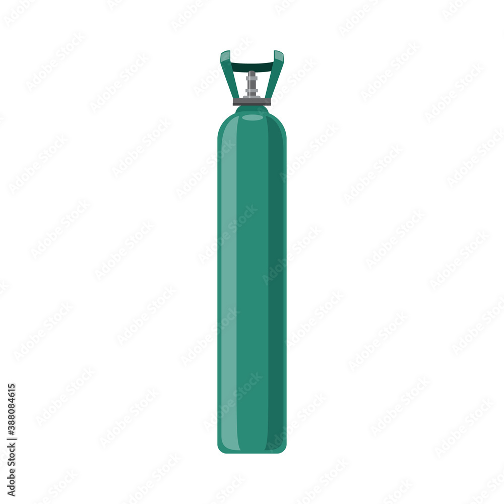 Gas cylinder vessel for storage of gases, flat vector illustration isolated. Gas cylinder vessel for storage of gases, flat vector illustration isolated.