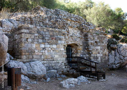 Mausoleum. Ruins of the Roman city of Ocuri in Ubrique, Cádiz province Spain photo