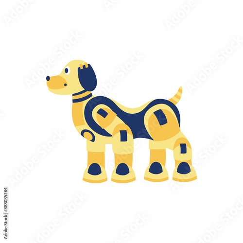 Robot dog, future technology, artificial intelligence a vector isolated illustration