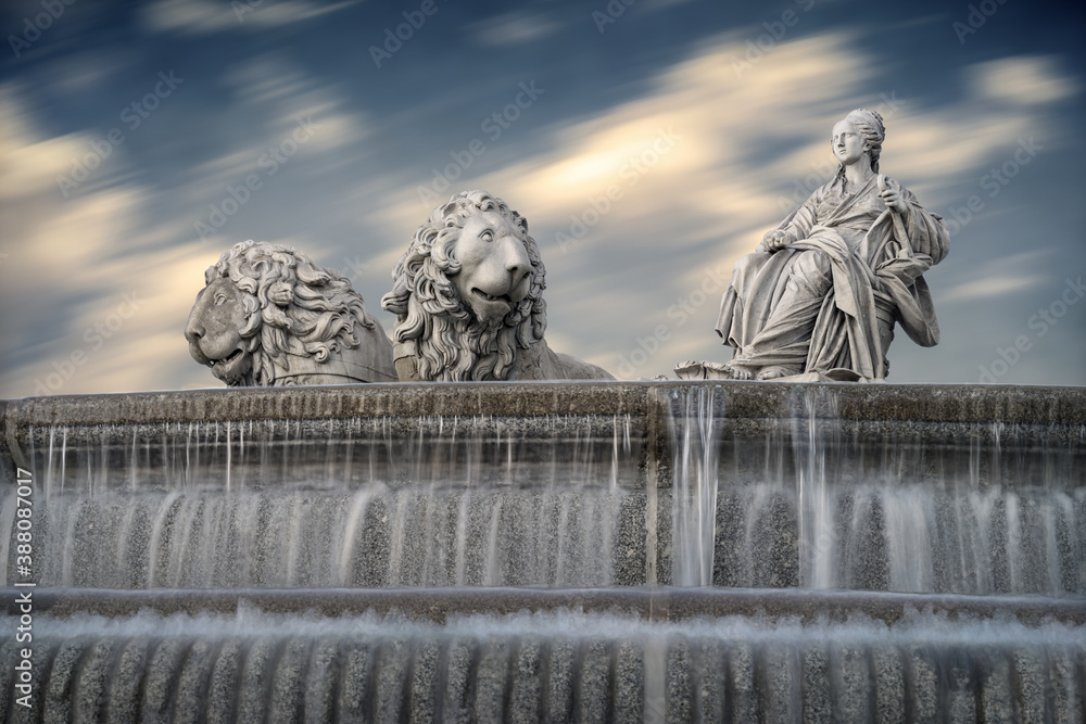Fuente de la Diosa Cibeles. Monumento emblemático de la ciudad de Madrid (España)