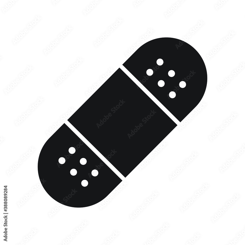 Injury bandage filled glyph icon Injury bandage filled glyph icon