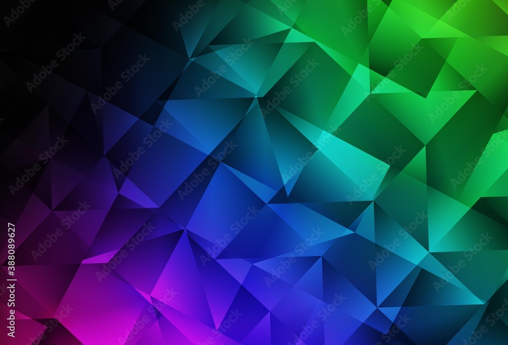 Obraz premium Dark Multicolor vector triangle mosaic background.