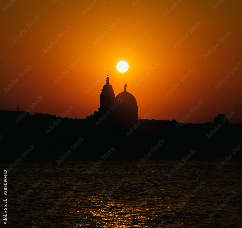 Saint Petersburg, old town sunset.