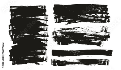 Flat Sponge Thin Artist Brush Long Background Mix High Detail Abstract Vector Background Mix Set 