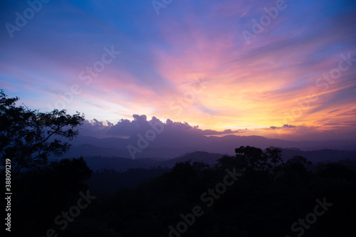 Wallpaper Mural evening view and sunset from Pettigala and bambaragala  is a hiking area situated in Teldeniya in the Kandy, Sri Lanka Surrounded by the Victoria reservoir and Knuckles mountain range Torontodigital.ca