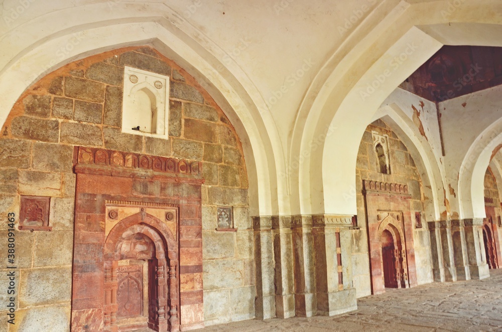 interior of Isa Khan's Complex At Humayun's Tomb,delhi,india