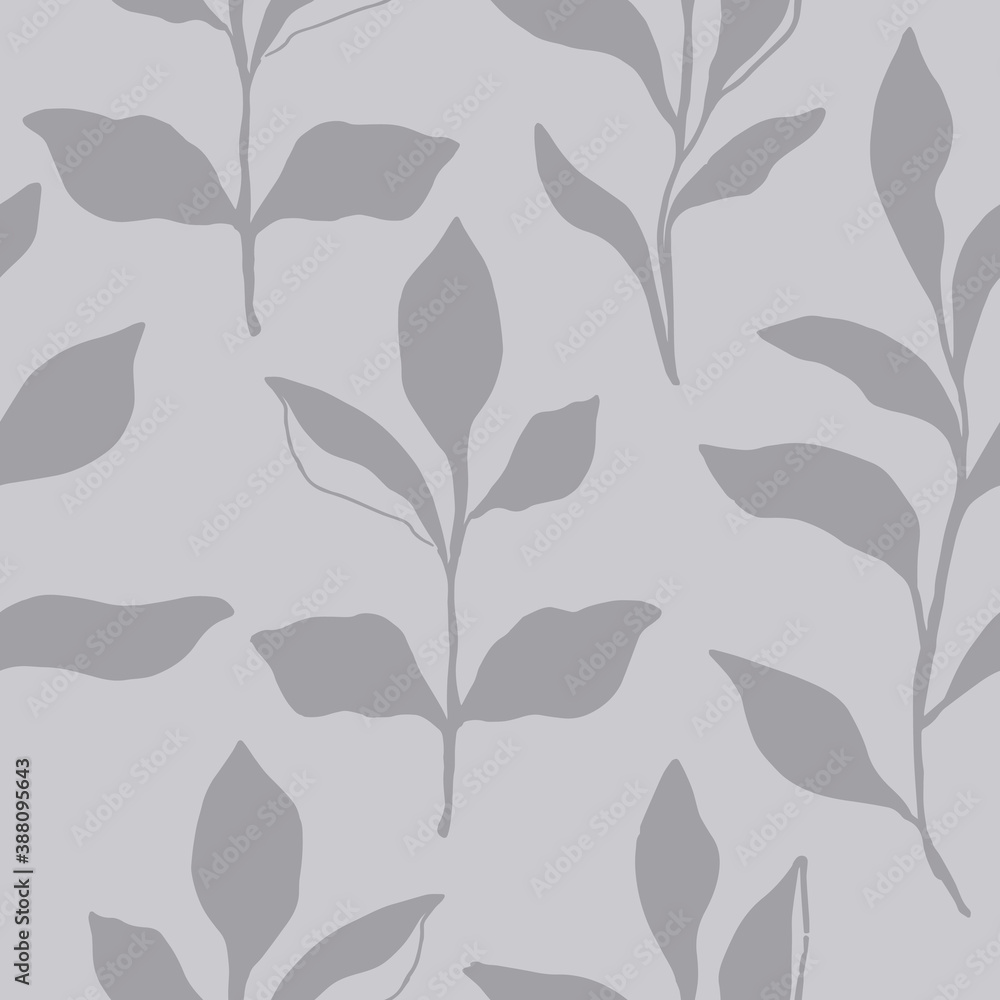 Floral seamless pattern with foliage
