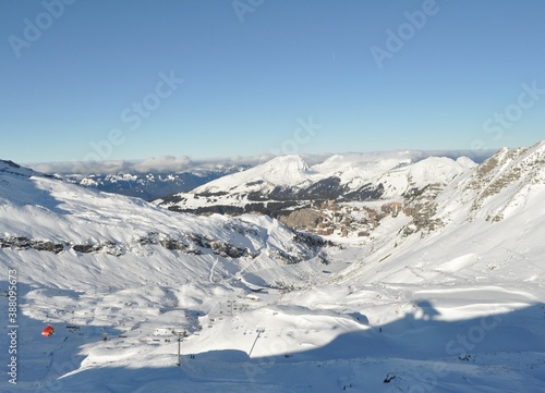 Snow covered mountains in France