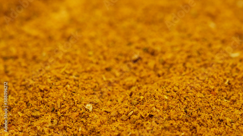 Seasoning spices curry, close up