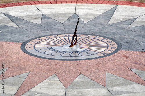 The sundial on granite base