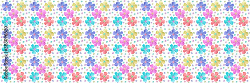 pattern of natural rose hips and chicory flowers
