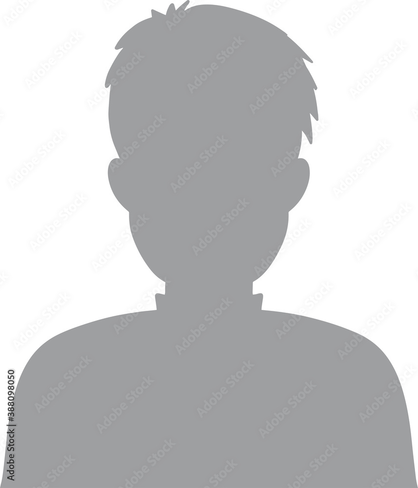 Hand drawn, modern, man avatar profile icon (or portrait icon). User flat avatar icon, sign, profile male symbol