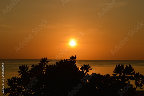 Sunset over the stunning beaches of the island of Boracay and hiking at the Taal Volcano lake in the Philippines photo