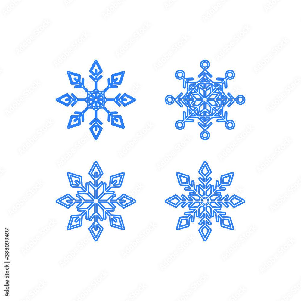 Vector of Snowflake snow flake design template icon illustration Vector of Snowflake snow flake design template icon illustration