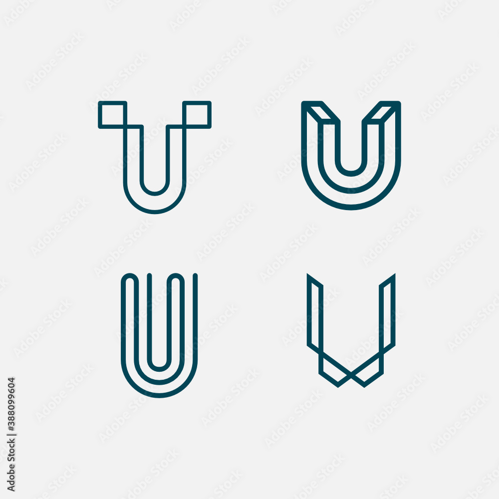Vector Letter U UU Initial Logo Monogram Template Icon Vector Letter U UU Initial Logo Monogram Template Icon