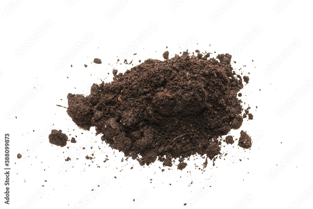 Black land for plant isolated on white background. Black land for plant isolated on white background.