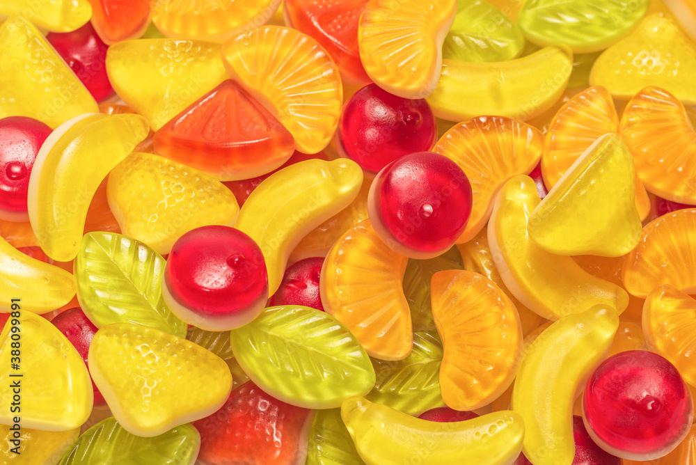 Assorted tasty gummy candies. Assorted tasty gummy candies.