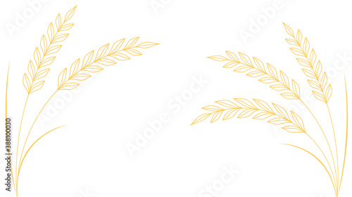 Wheat pattern wallpaper. Wheat symbol. free space for text.