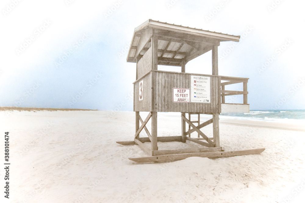lifeguard tower on the beach lifeguard tower on the beach