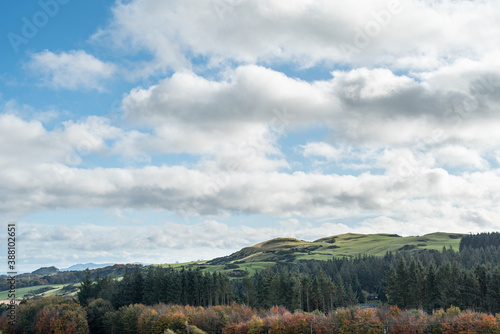 autumn landscape hill sky