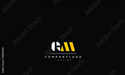 Alphabet letters Initials Monogram logo   GM, MG, G and  M