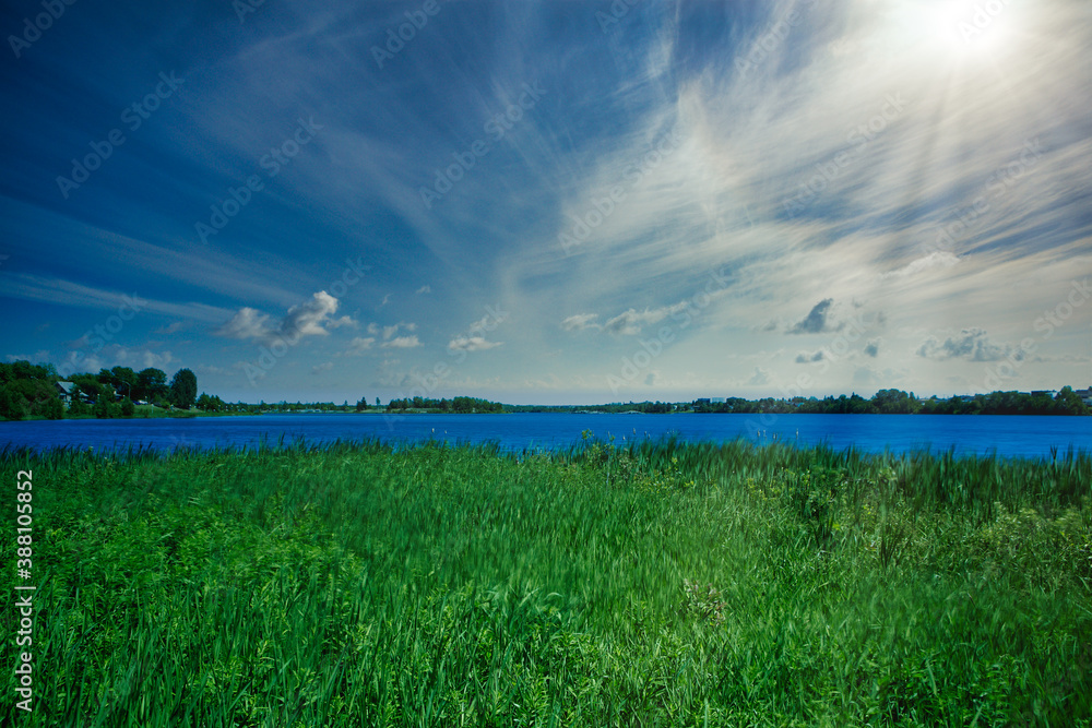 View of the Osisko lake in Rouyn-Noranda, Canada