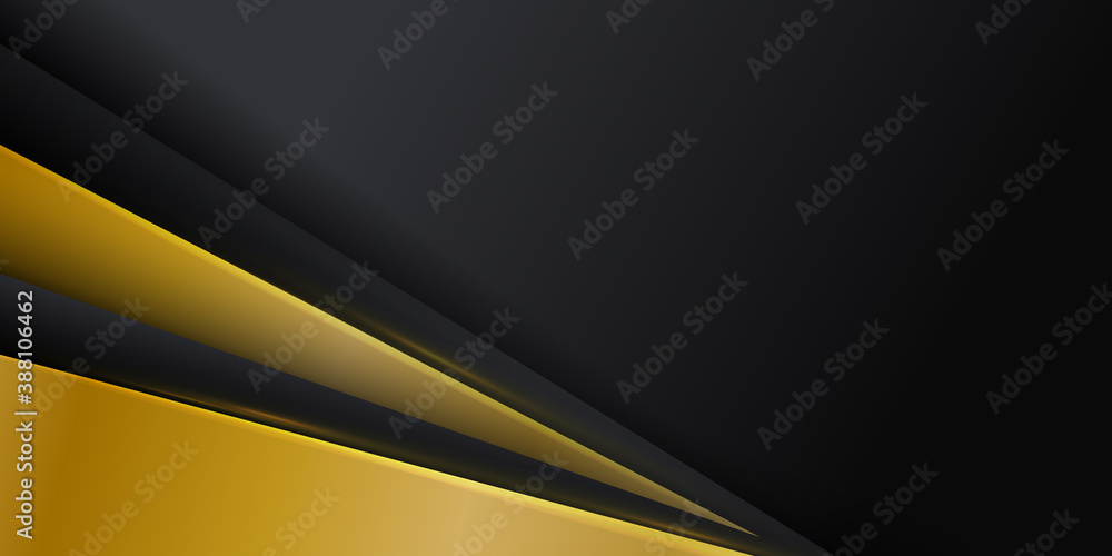 Black yellow abstract background with futuristic geometric triangles and 3D shadow metal layers Black yellow abstract background with futuristic geometric triangles and 3D shadow metal layers