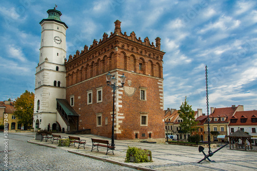 town hall in the old town of Sandomierz in Poland