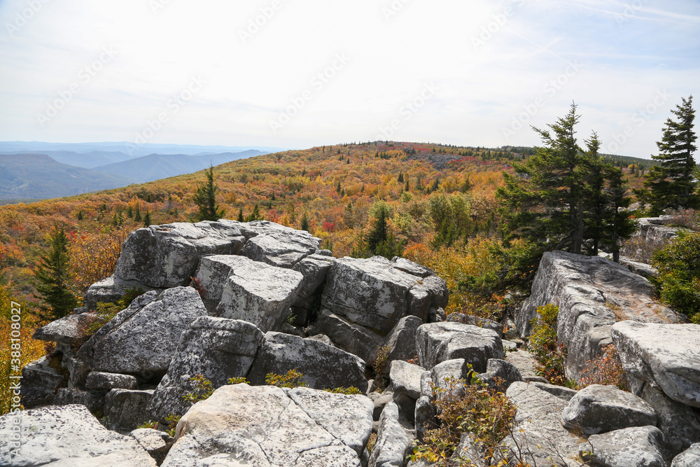 autumn landscape with rock clifs autumn landscape with rock clifs