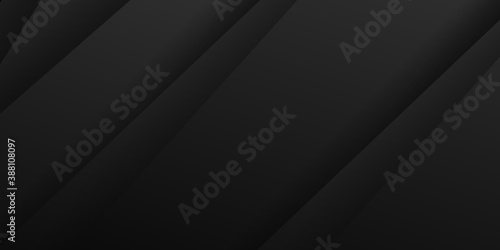 Simple black abstract background with overlap layers