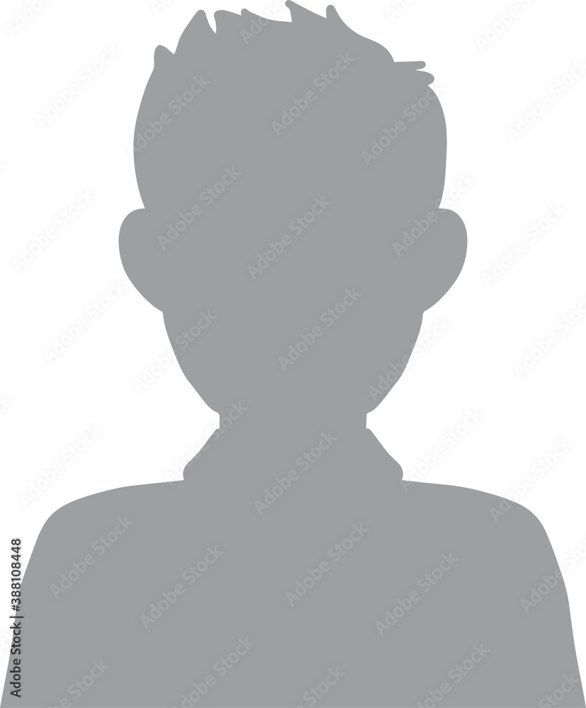 Hand drawn, modern, man avatar profile icon (or portrait icon). User flat avatar icon, sign, profile male symbol