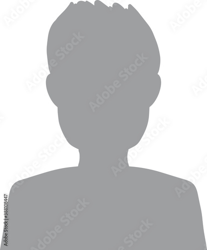Hand drawn, modern, man avatar profile icon (or portrait icon). User flat avatar icon, sign, profile male symbol