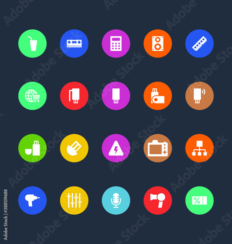 
Glyphs Colored Vector Icons 
