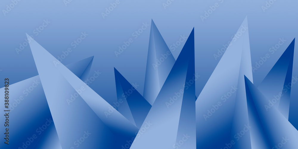 3D triangles with blue gradient backgrounds 3D triangles with blue gradient backgrounds