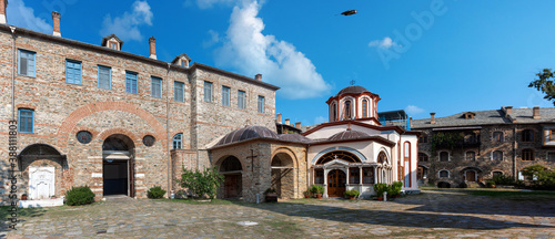 Monastery Iviron on Mount Athos, Chalkidiki, Greece photo