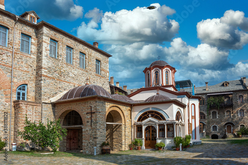 Bild auf Leinwand Monastery Iviron on Mount Athos, Chalkidiki, Greece