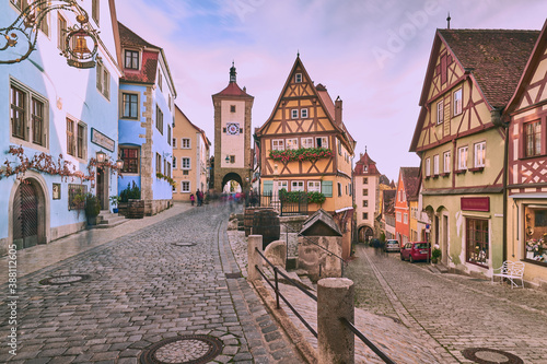 Rothenburg ob der Tauber is a medieval town in Bavaria, Germany.