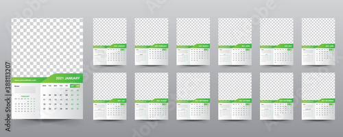 New Year Wall Calendar 2021 Design