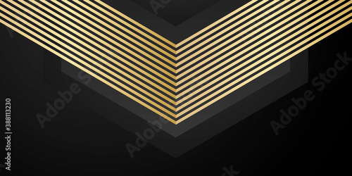 Gold black abstract business background with luxury gold triangles. Vector illustration design for business presentation, banner, cover, web, flyer, card, poster, game, texture, slide, magazine