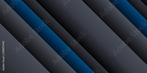 Abstract blue light 3D arrow direction on dark grey blank space design modern futuristic technology background vector illustration. 