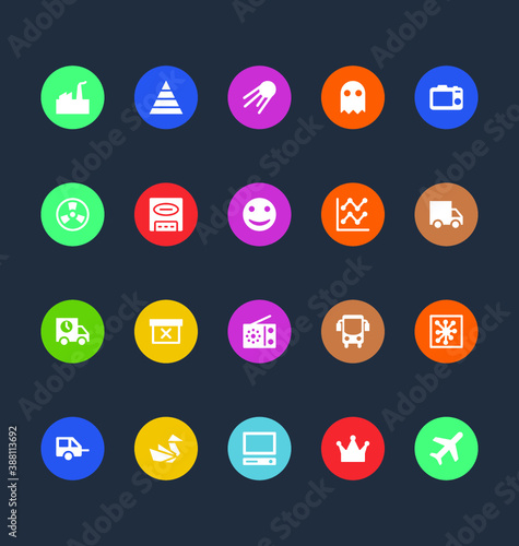 
Glyphs Colored Vector Icons 
