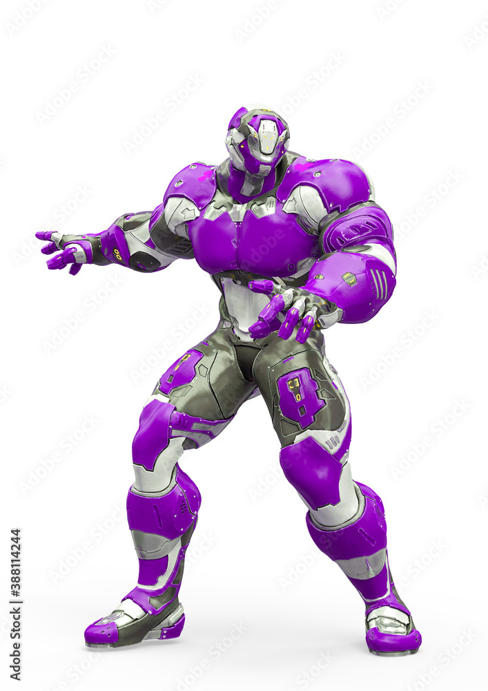 futuristic astronaut is ready for action in white background futuristic astronaut is ready for action in white background