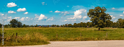 High resolution stitched panorama of a beautiful alpine summer view at Benediktbeuren, Bavaria, Germany photo