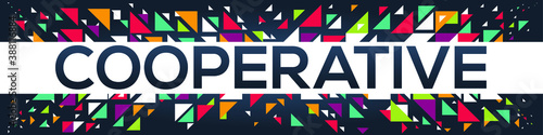 creative colorful (cooperative) text design ,written in English language, vector illustration.
