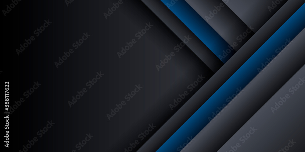 Trendy composition of blue black technical shapes on black background. Dark metallic perforated texture design. Technology illustration. Vector header banner Trendy composition of blue black technical shapes on black background. Dark metallic perforated texture design. Technology illustration. Vector header banner
