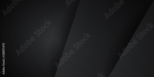Black abstract background with 3D layers